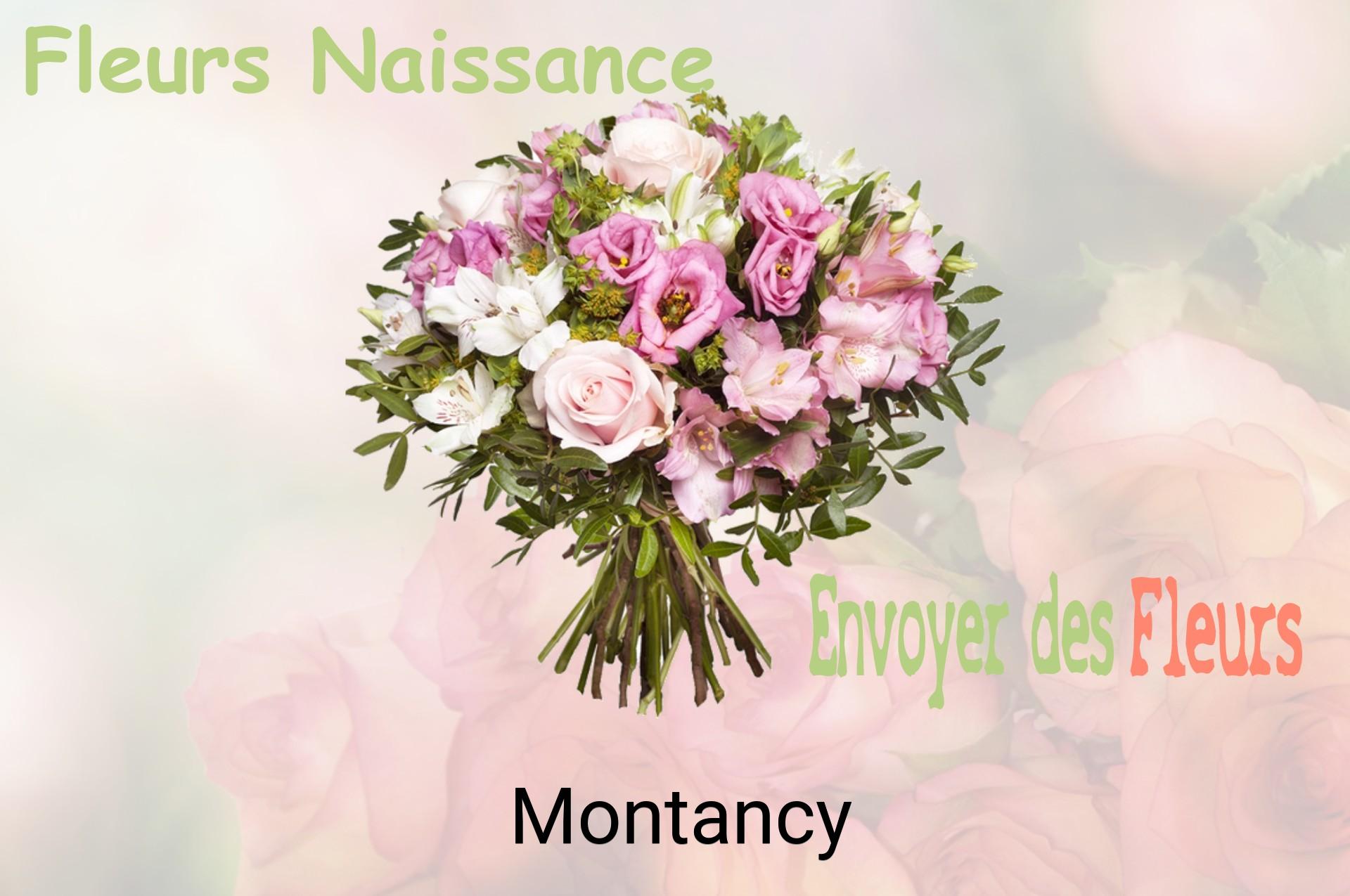 Bouquet de fleurs de naissance livré à Montancy
